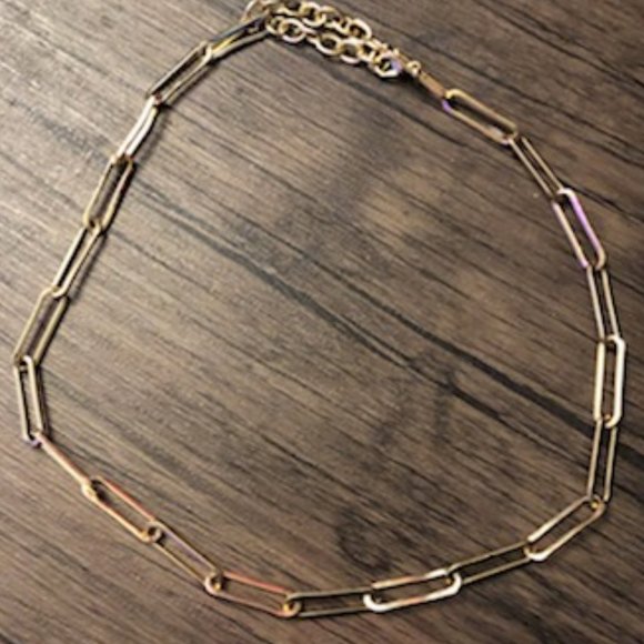 Gold Colored Chain Necklace - Picture 1 of 5